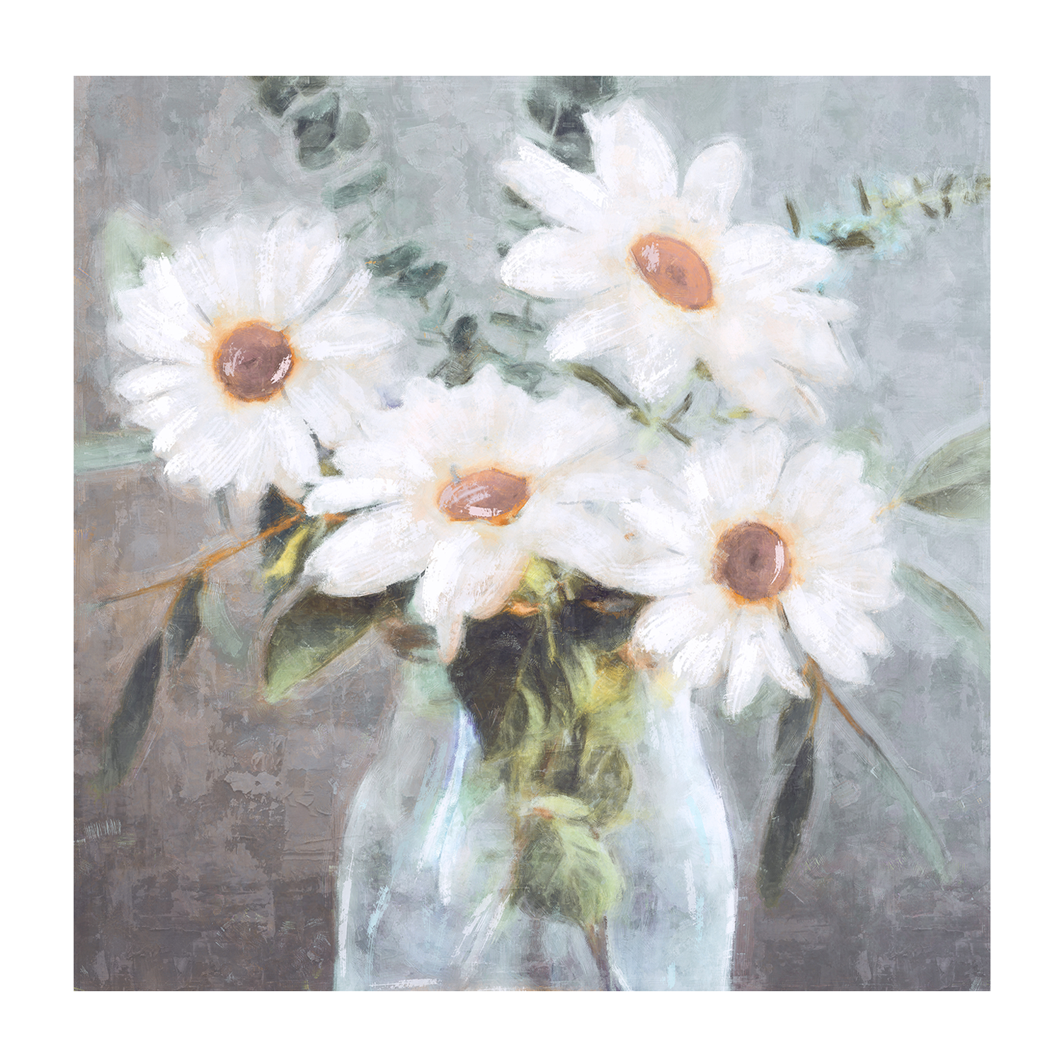 wall-art-print-canvas-poster-framed-Daisy Bouquet, Style A & B, Set of 2 , By Nina Blue-8