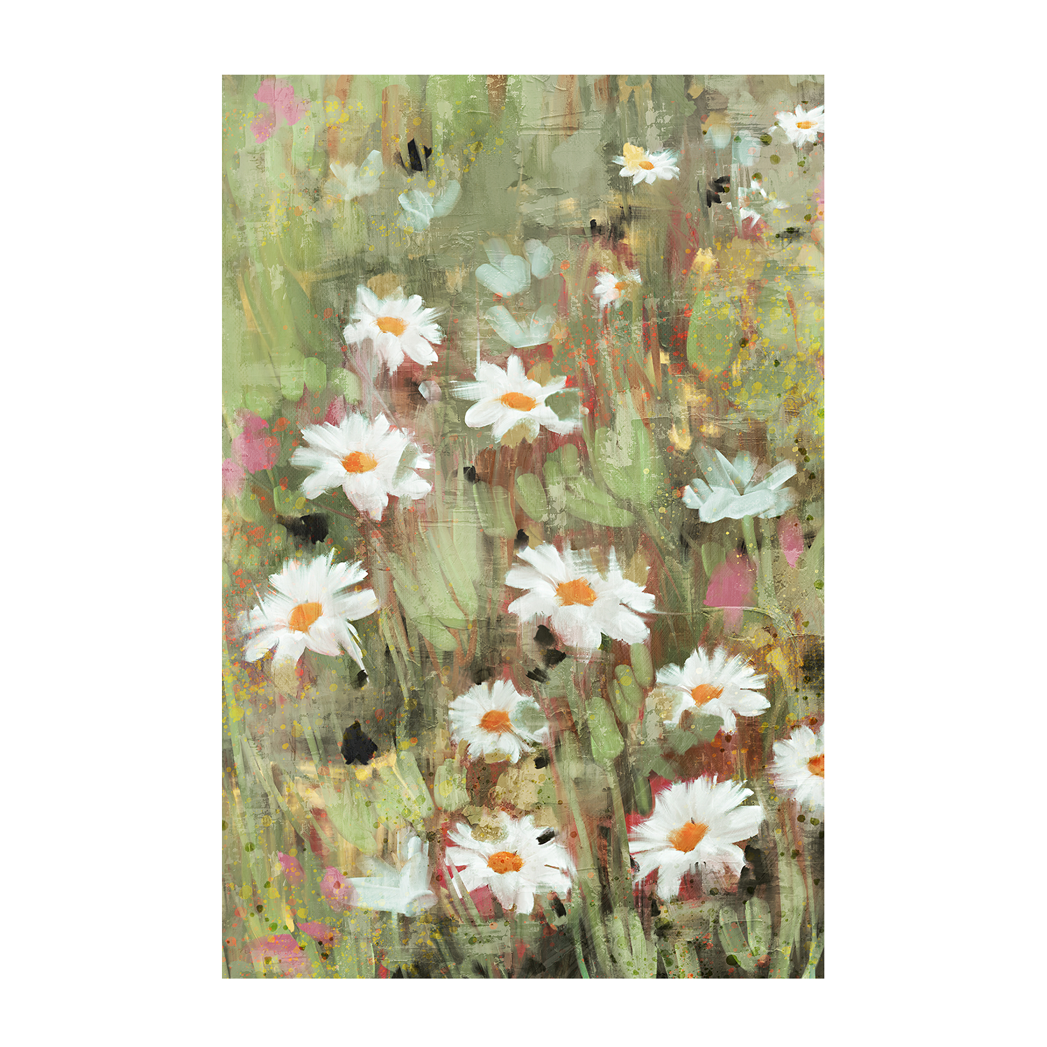 wall-art-print-canvas-poster-framed-Daisy Field, Style A & B, Set Of 2 , By Nina Blue-7