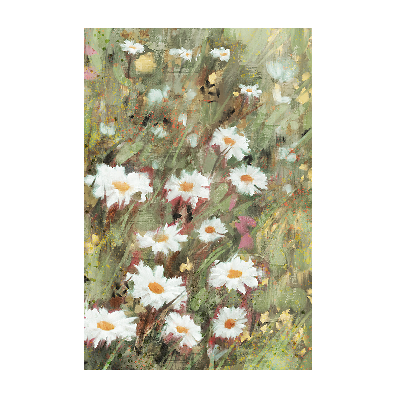 wall-art-print-canvas-poster-framed-Daisy Field, Style A & B, Set Of 2 , By Nina Blue-8