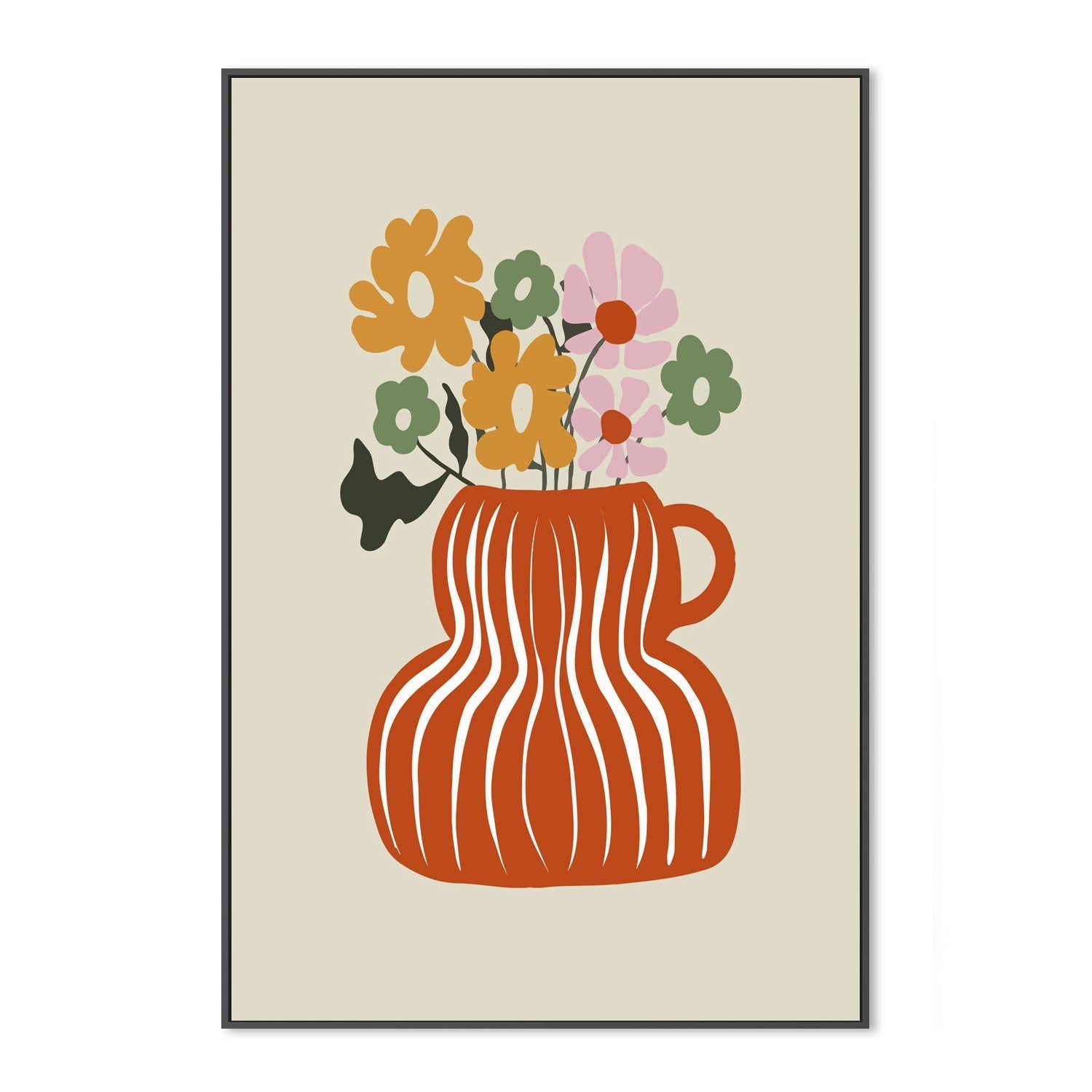 wall-art-print-canvas-poster-framed-Daisy Jar , By Miho Art Studio , By Miho Art Studio-3