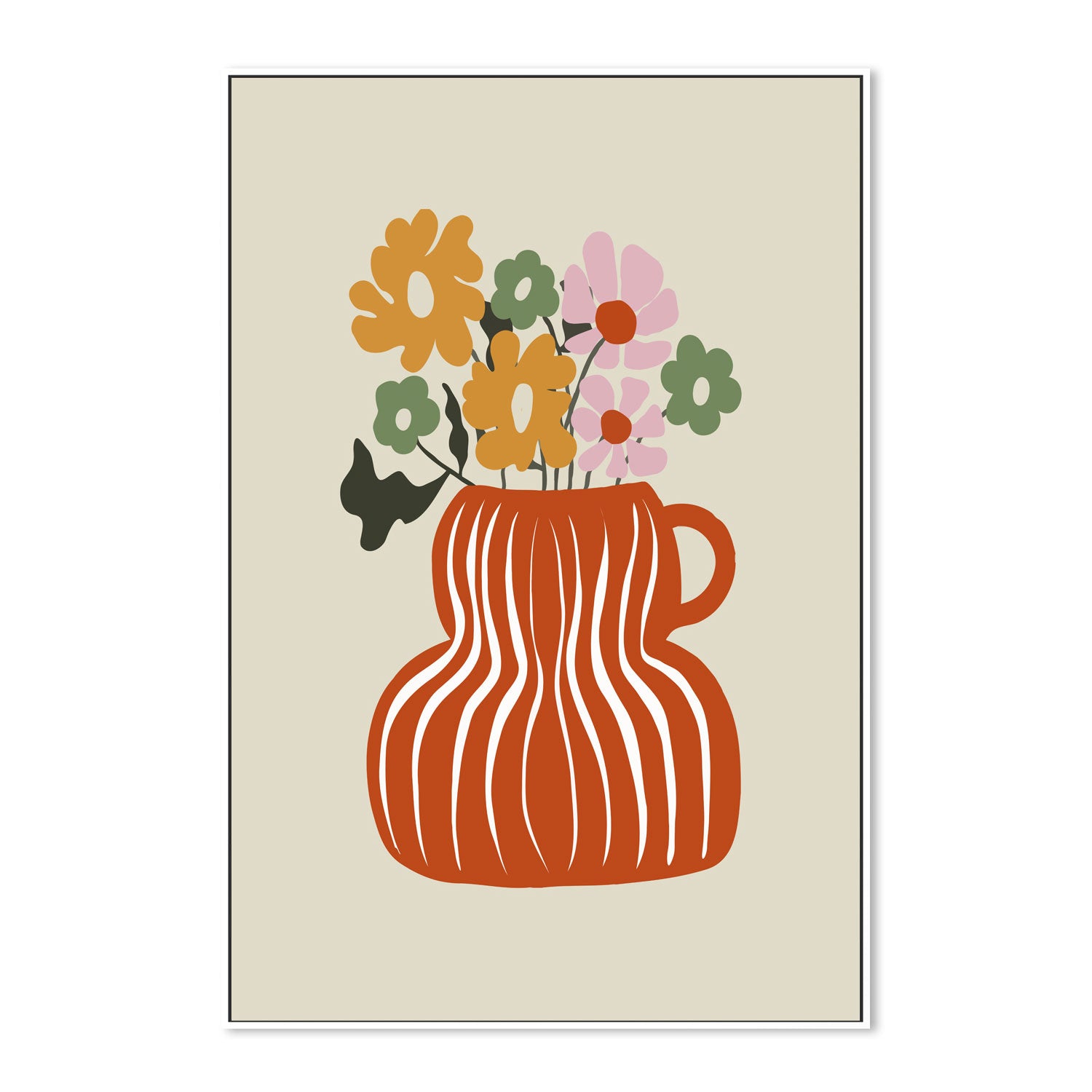 wall-art-print-canvas-poster-framed-Daisy Jar , By Miho Art Studio , By Miho Art Studio-5