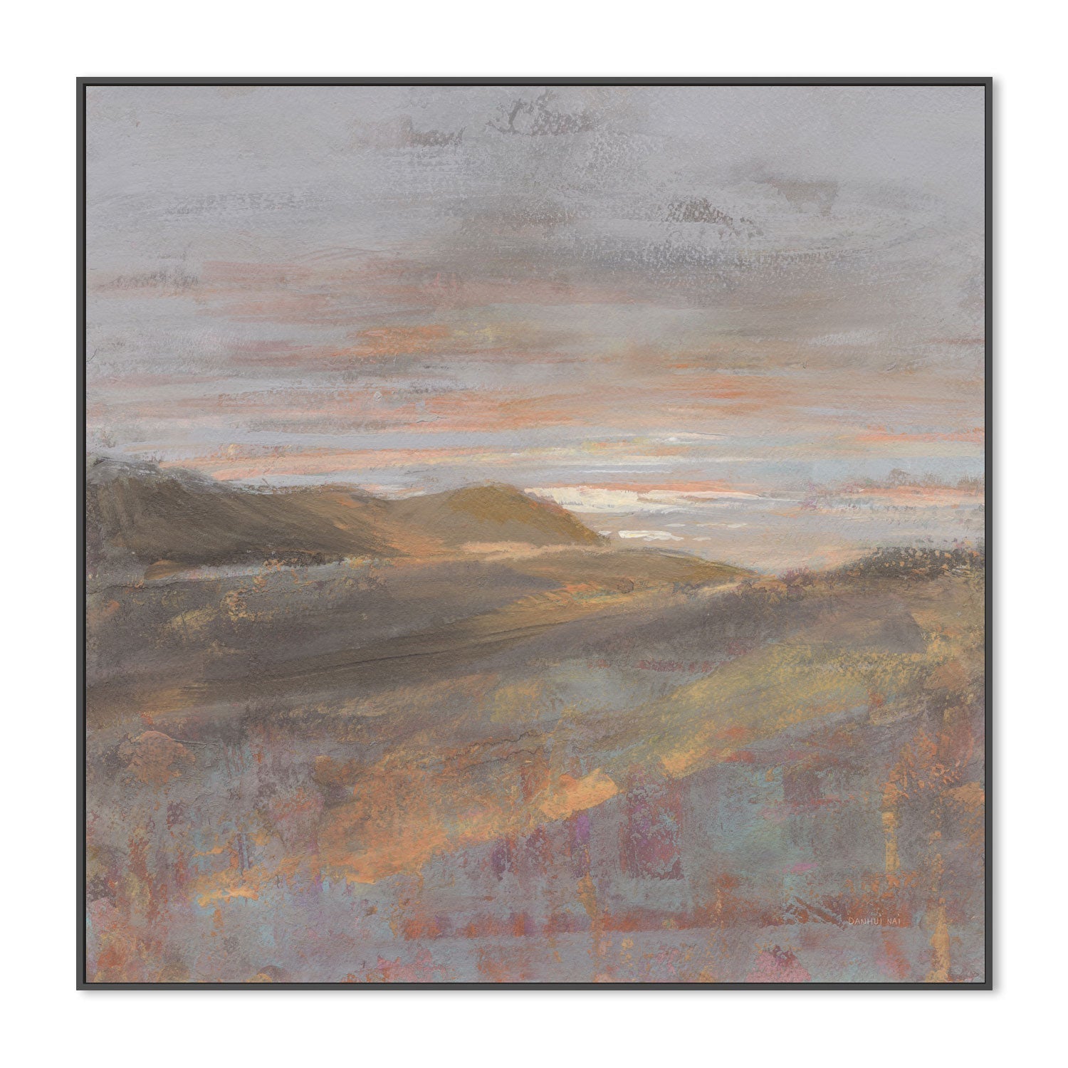 wall-art-print-canvas-poster-framed-Dawn On The Hills, Light Tones , By Danhui Nai-3