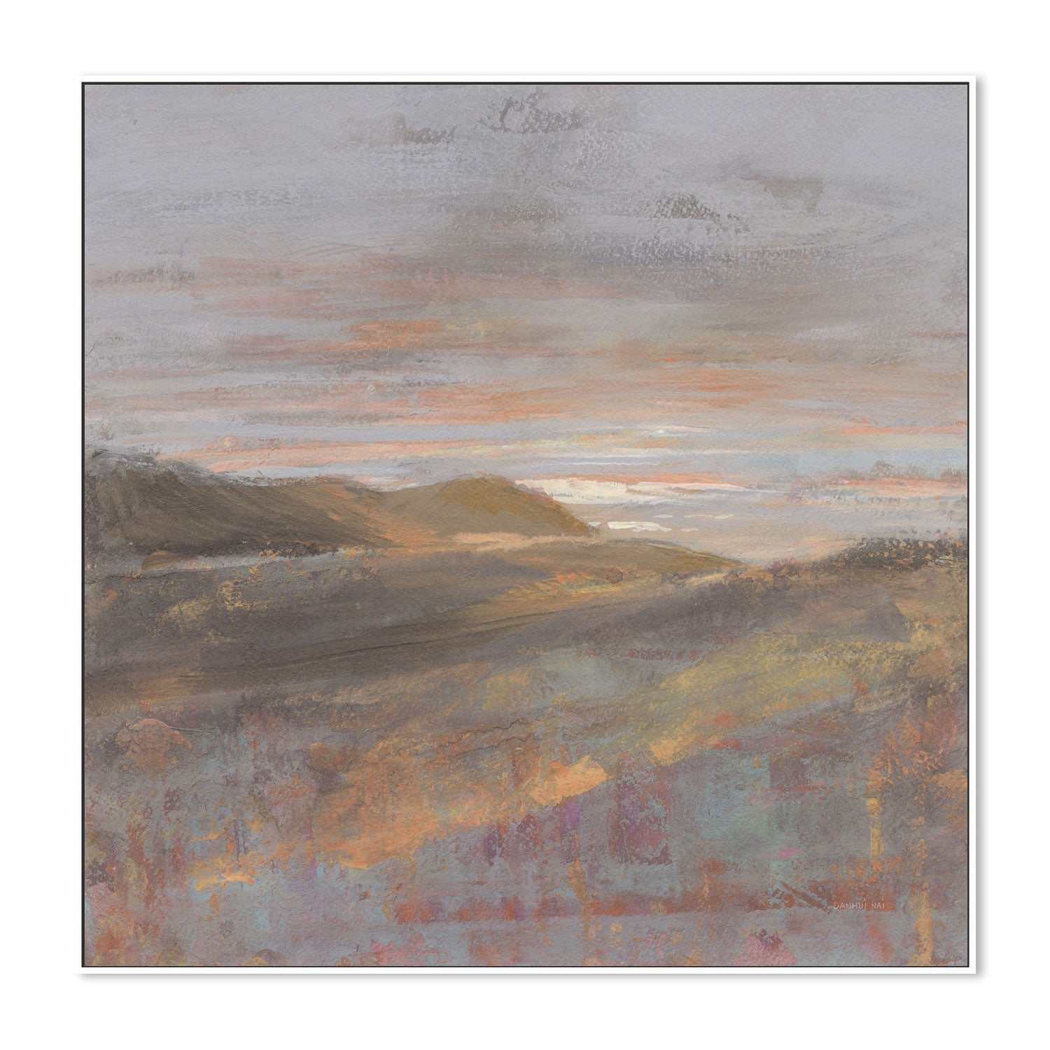 wall-art-print-canvas-poster-framed-Dawn On The Hills, Light Tones , By Danhui Nai-5