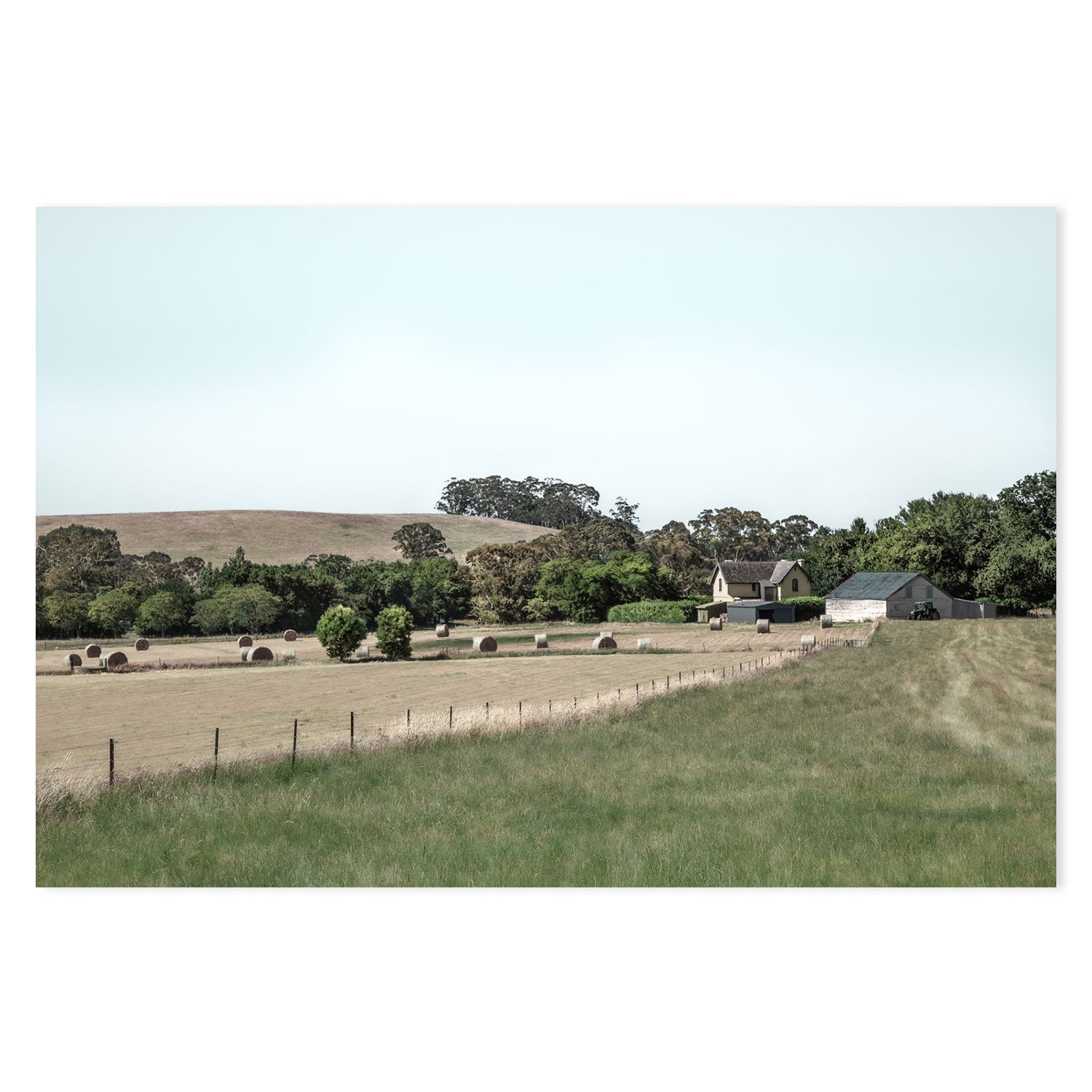 wall-art-print-canvas-poster-framed-Daylesford Hay Bales, Style A , By Tricia Brennan-GIOIA-WALL-ART