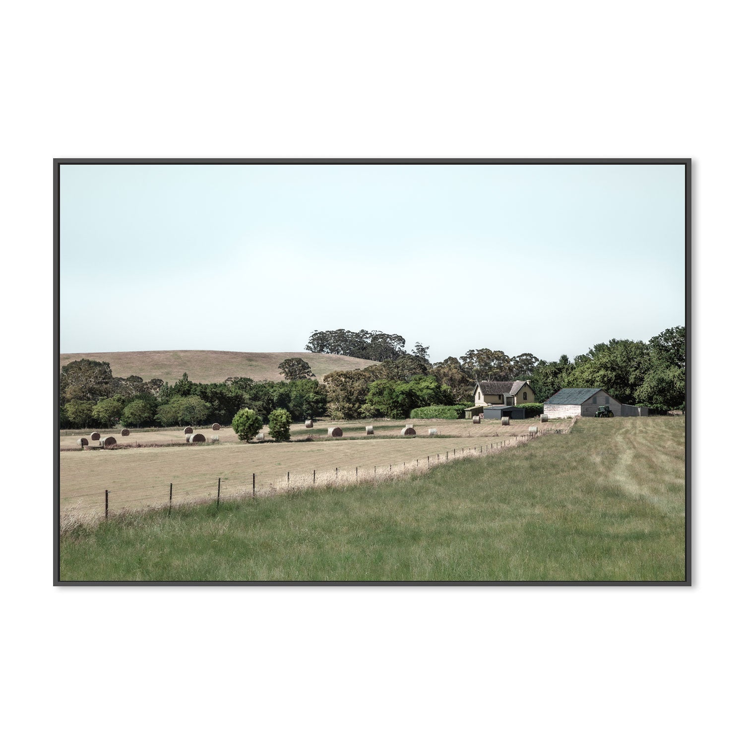 wall-art-print-canvas-poster-framed-Daylesford Hay Bales, Style A , By Tricia Brennan-GIOIA-WALL-ART