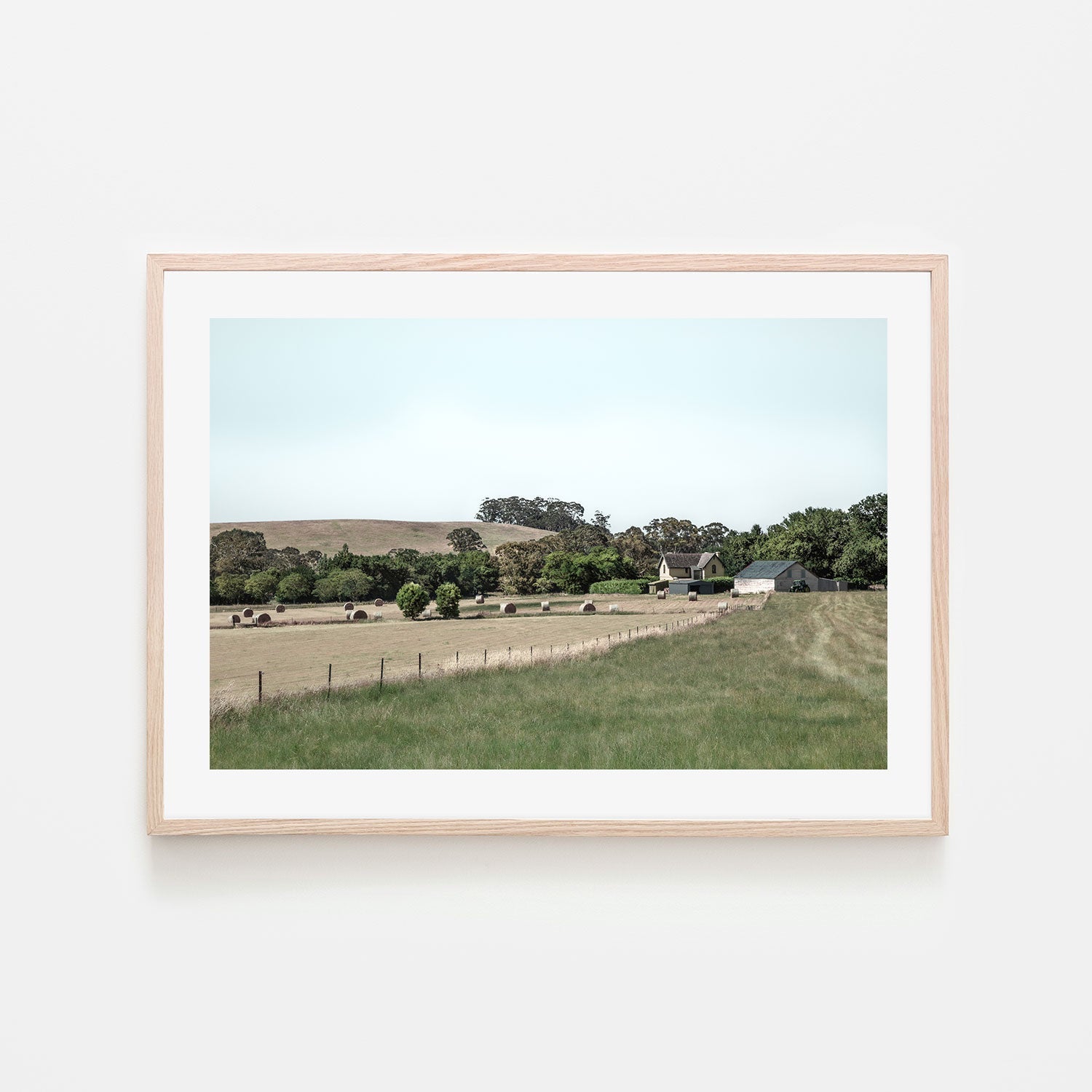 wall-art-print-canvas-poster-framed-Daylesford Hay Bales, Style A , By Tricia Brennan-GIOIA-WALL-ART