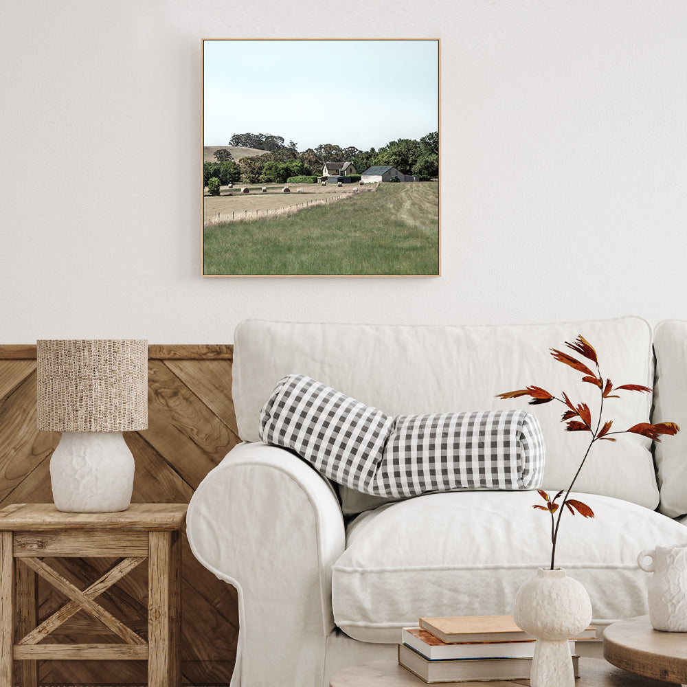 wall-art-print-canvas-poster-framed-Daylesford Hay Bales, Style B , By Tricia Brennan-GIOIA-WALL-ART