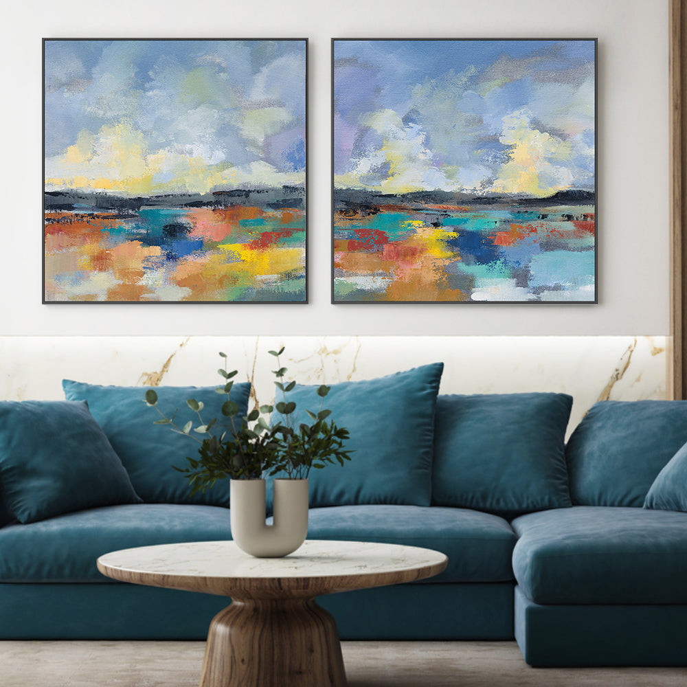 wall-art-print-canvas-poster-framed-Del Mar Lagoon, Style A & B, Set Of 2 , By Silvia Vassileva-2