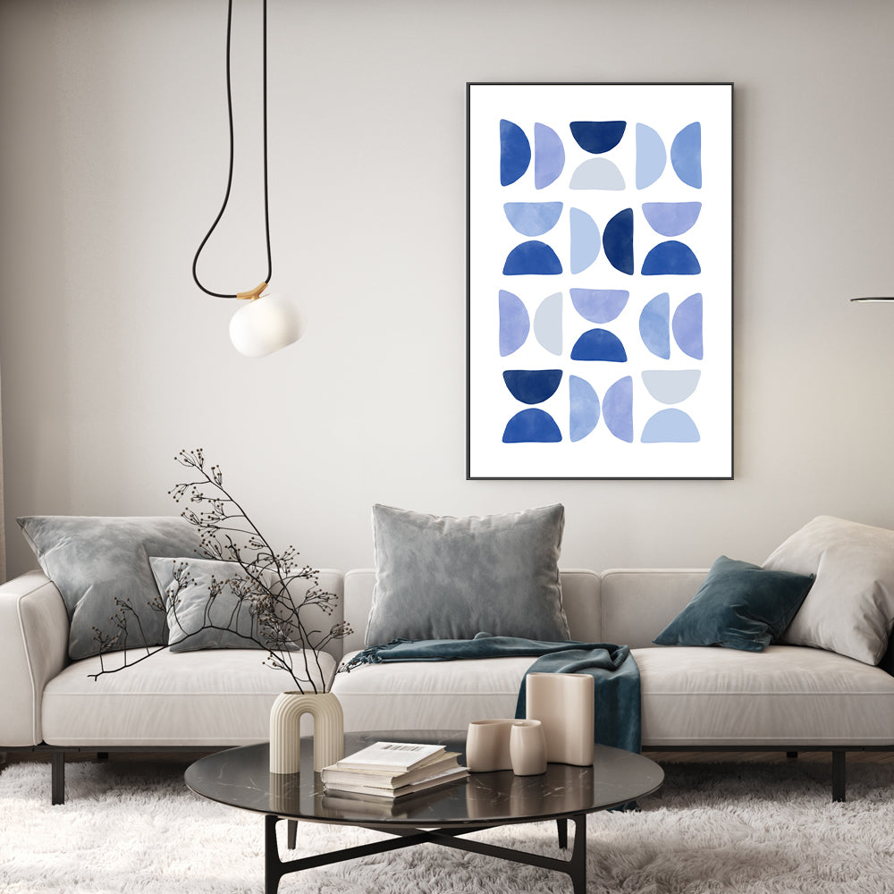 wall-art-print-canvas-poster-framed-Delicate Balance In Shades Of Blue , By Elena Ristova-GIOIA-WALL-ART