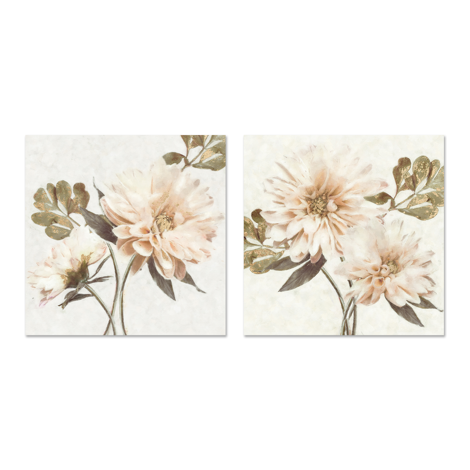 wall-art-print-canvas-poster-framed-Delicate, Style A & B, Set of 2 , By Nina Blue-1