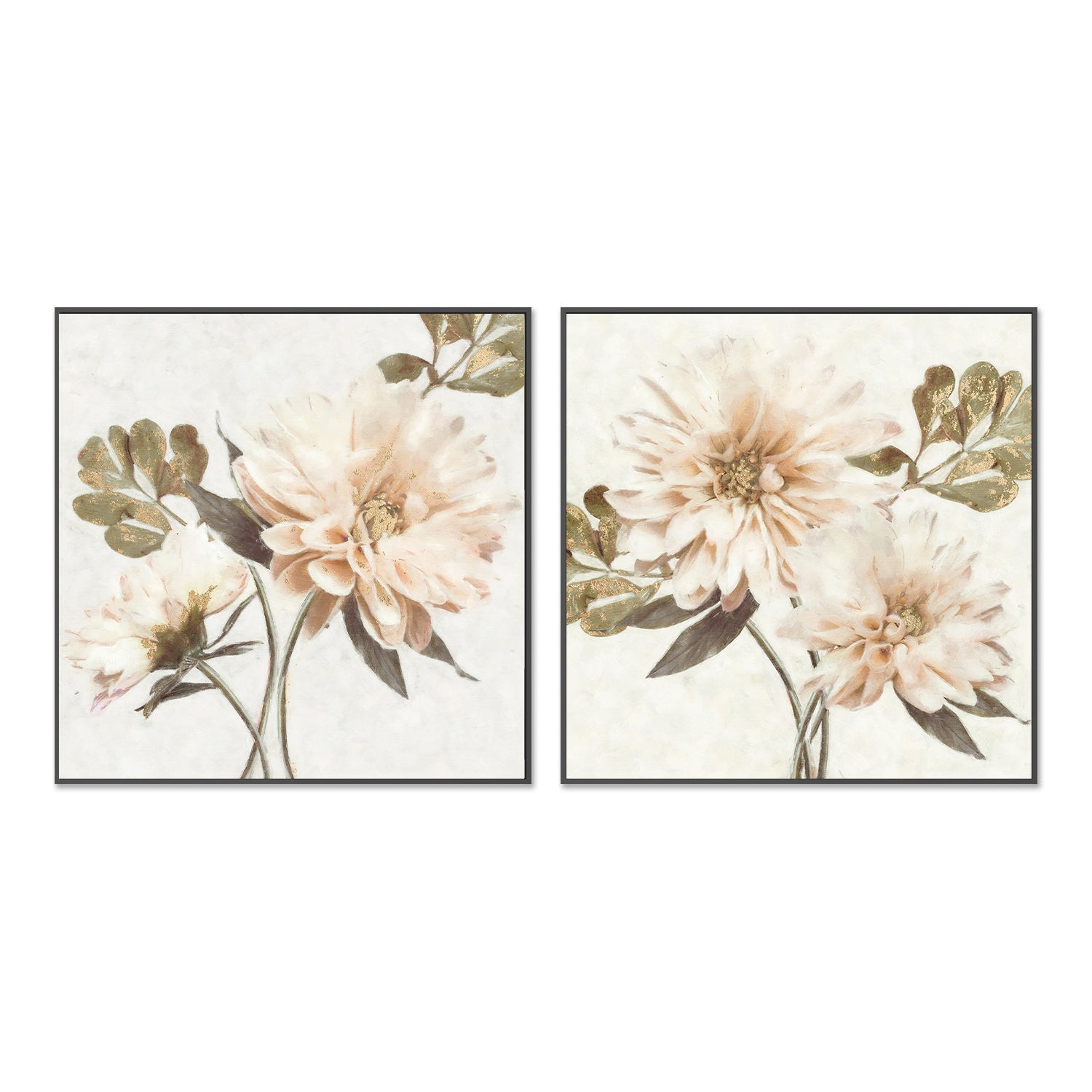 wall-art-print-canvas-poster-framed-Delicate, Style A & B, Set of 2 , By Nina Blue-3