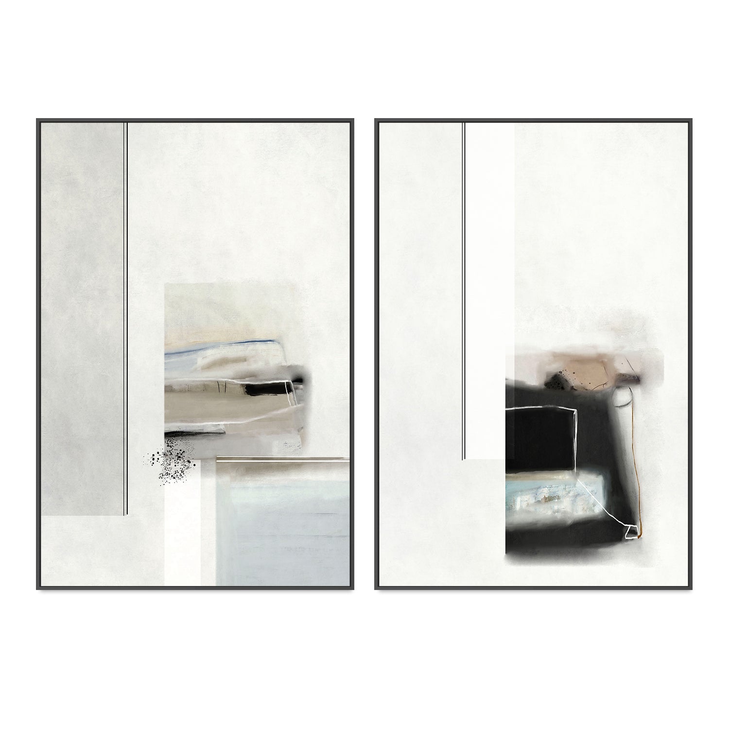 wall-art-print-canvas-poster-framed-Delicate, Style A & B, Set Of 2 , By Roberto Moro Art-3