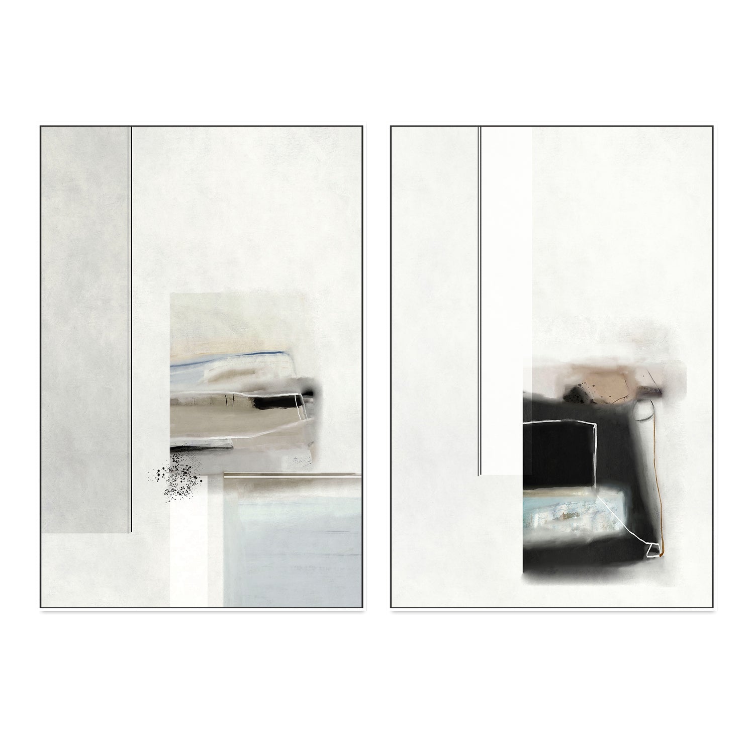 wall-art-print-canvas-poster-framed-Delicate, Style A & B, Set Of 2 , By Roberto Moro Art-5