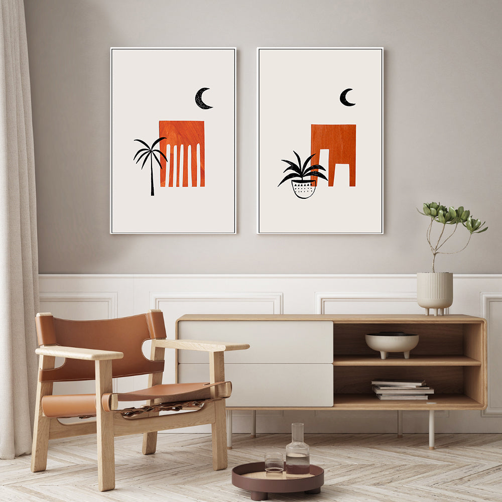 wall-art-print-canvas-poster-framed-Desert Ruins, Set Of 2 , By Ejaaz Haniff-GIOIA-WALL-ART