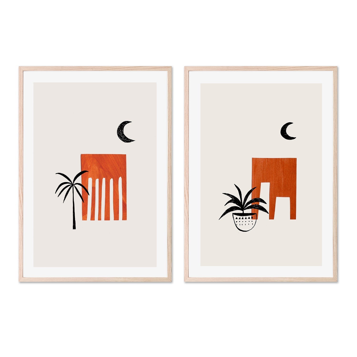 wall-art-print-canvas-poster-framed-Desert Ruins, Set Of 2 , By Ejaaz Haniff-GIOIA-WALL-ART