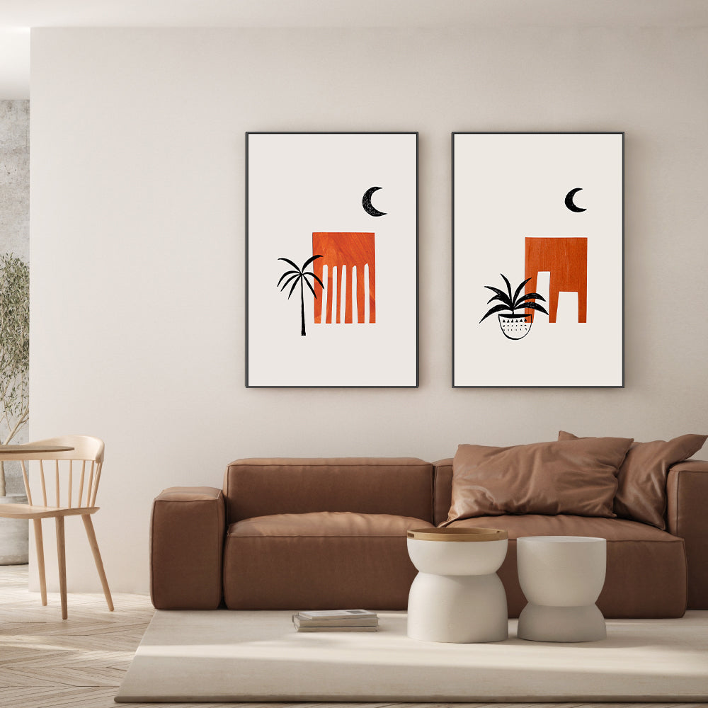 wall-art-print-canvas-poster-framed-Desert Ruins, Set Of 2 , By Ejaaz Haniff-GIOIA-WALL-ART