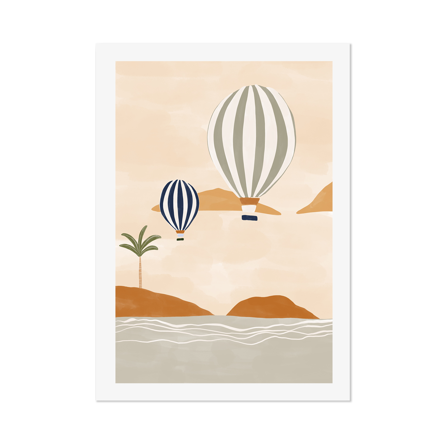 wall-art-print-canvas-poster-framed-Dessert Airballoons , By Ivy Green Illustrations-GIOIA-WALL-ART