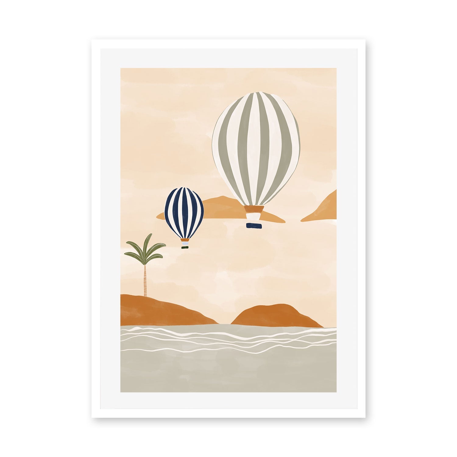 wall-art-print-canvas-poster-framed-Dessert Airballoons , By Ivy Green Illustrations-GIOIA-WALL-ART