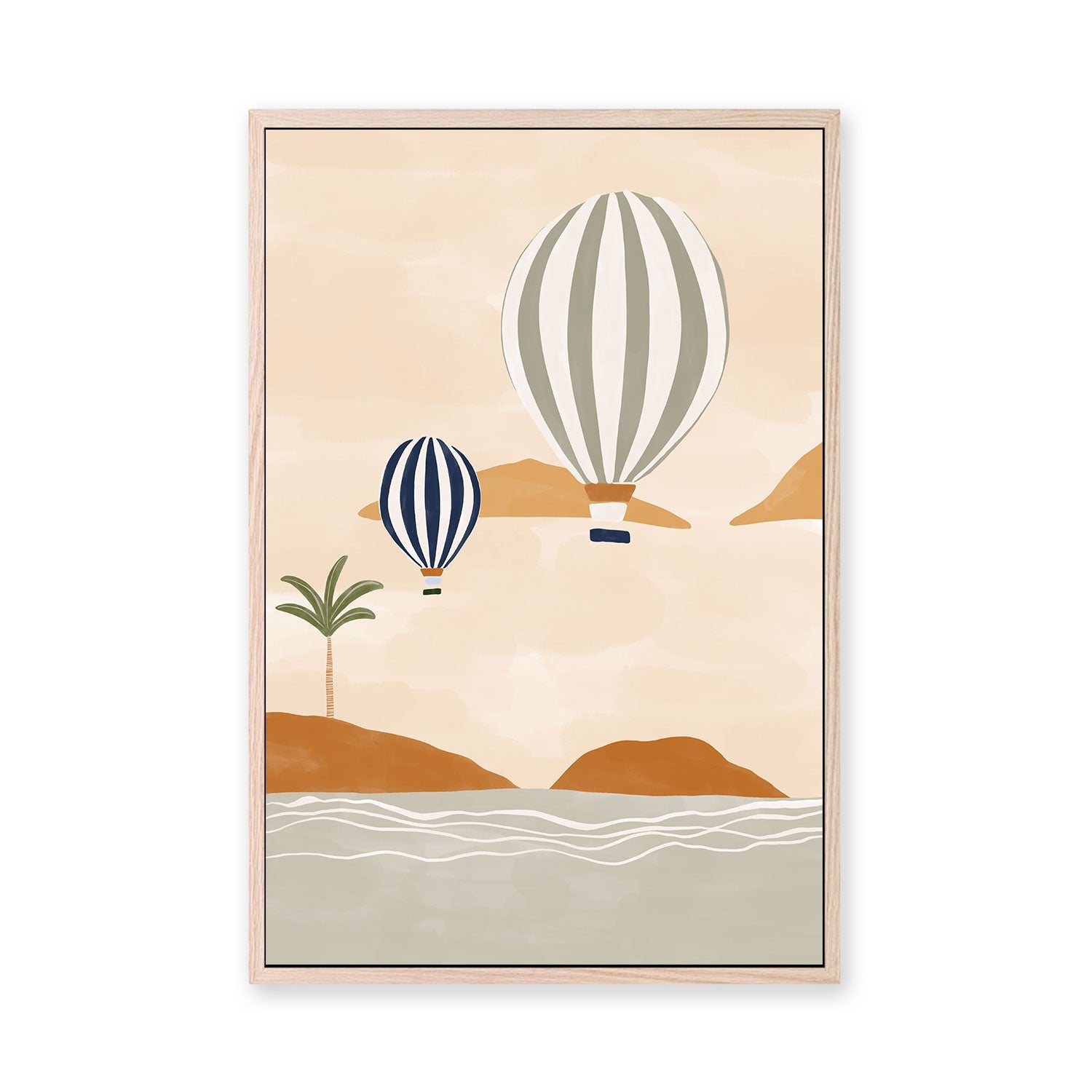 wall-art-print-canvas-poster-framed-Dessert Airballoons , By Ivy Green Illustrations-GIOIA-WALL-ART