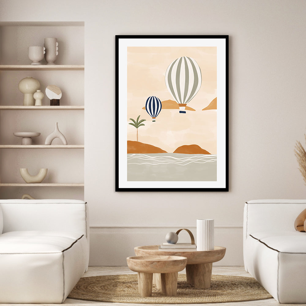 wall-art-print-canvas-poster-framed-Dessert Airballoons , By Ivy Green Illustrations-GIOIA-WALL-ART