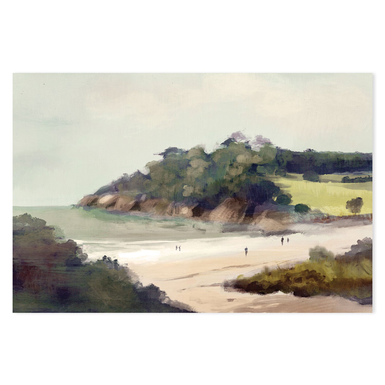 wall-art-print-canvas-poster-framed-Devon Beach , By Dan Hobday-GIOIA-WALL-ART