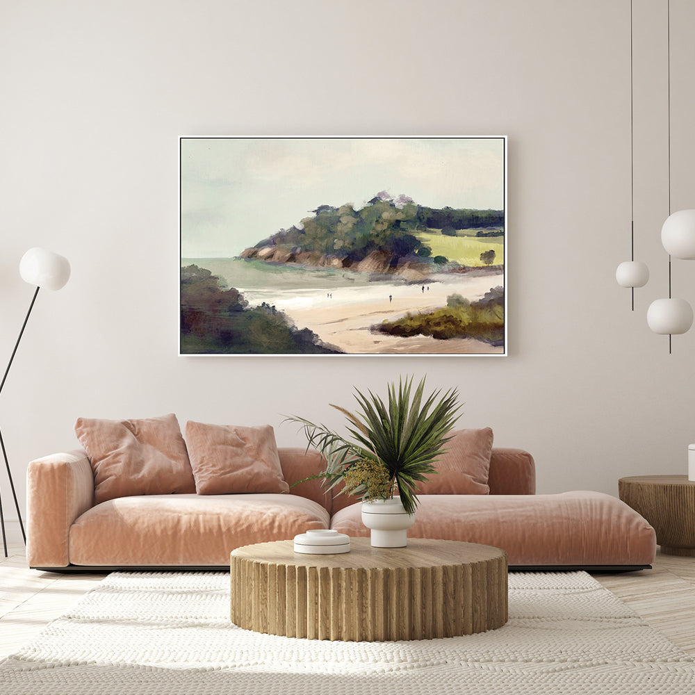 wall-art-print-canvas-poster-framed-Devon Beach , By Dan Hobday-GIOIA-WALL-ART