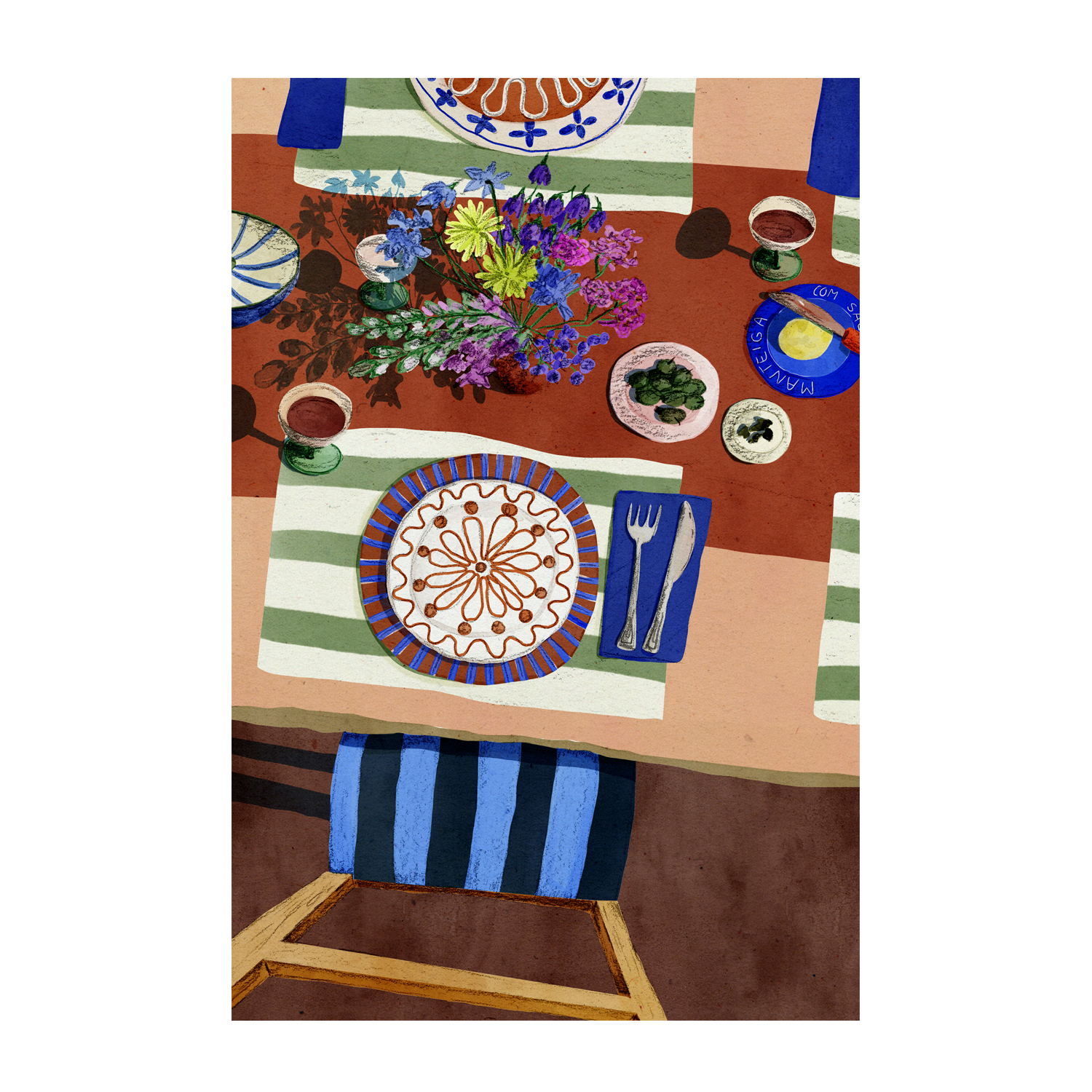 wall-art-print-canvas-poster-framed-Dinner Time , By Eva Halfers-1