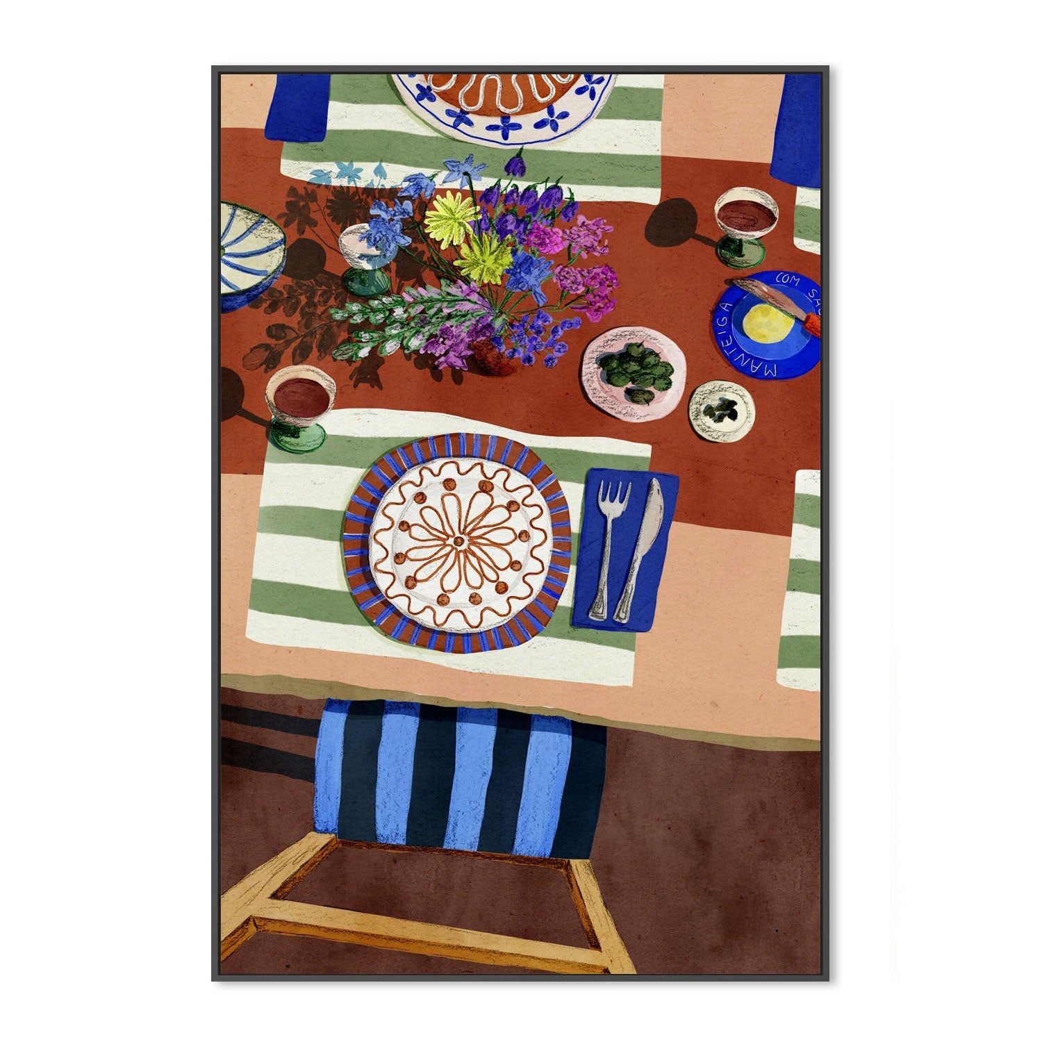 wall-art-print-canvas-poster-framed-Dinner Time , By Eva Halfers-3