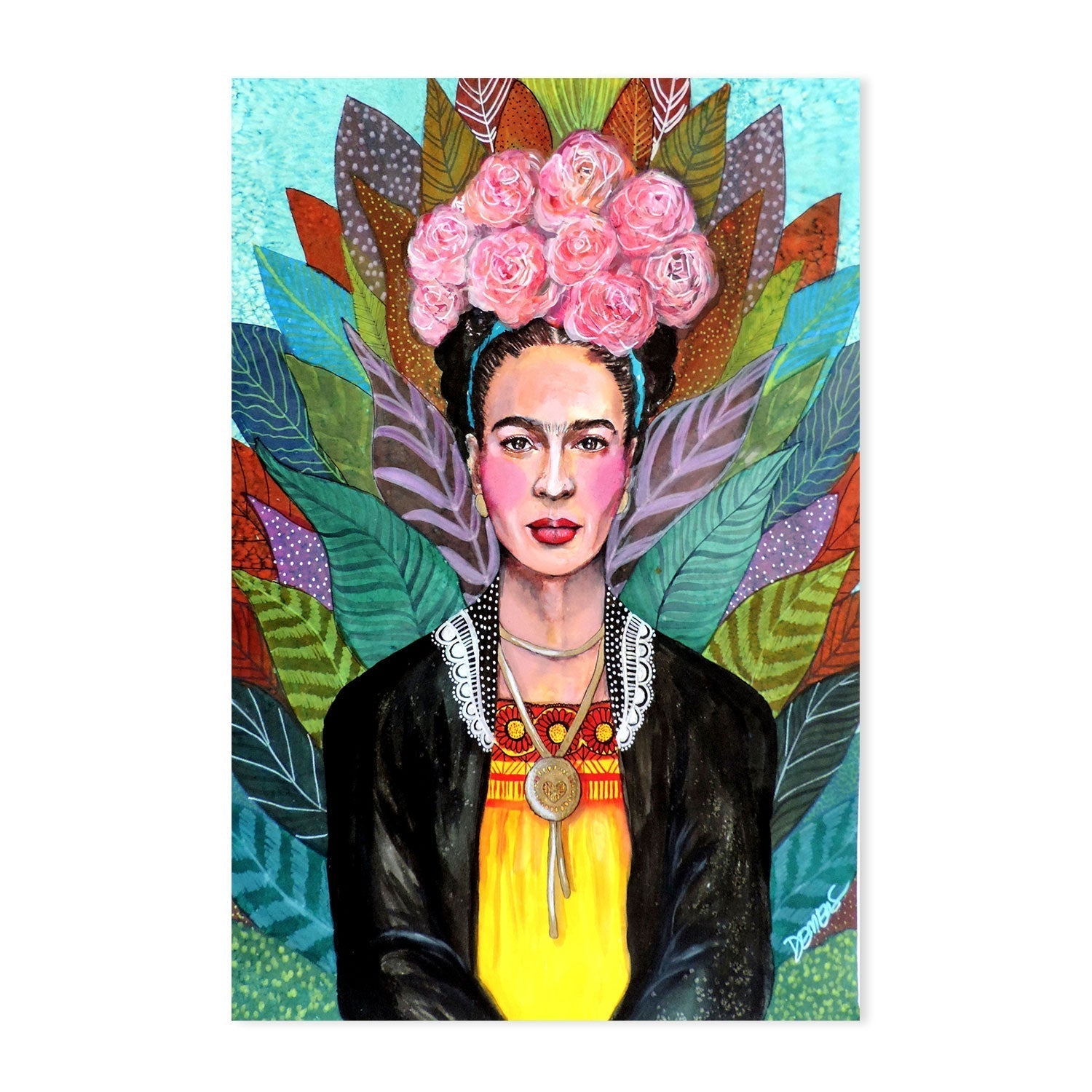 wall-art-print-canvas-poster-framed-Diosa Mexicana-GIOIA-WALL-ART