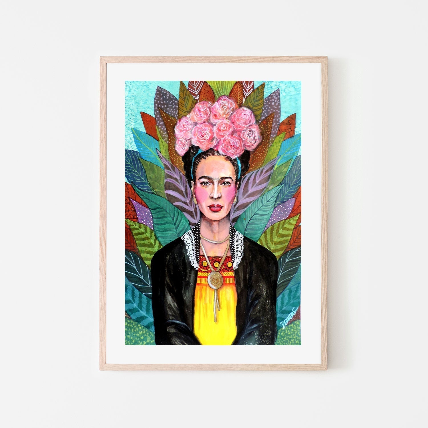 wall-art-print-canvas-poster-framed-Diosa Mexicana-GIOIA-WALL-ART