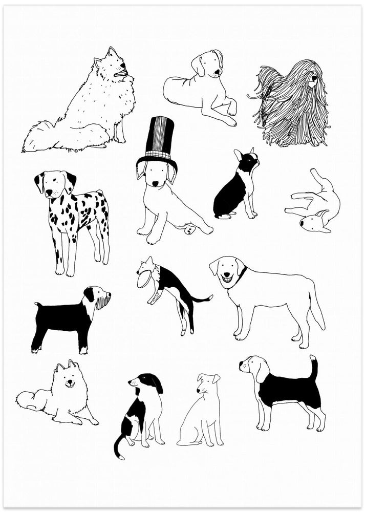 wall-art-print-canvas-poster-framed-Dogs , By Hanna Melin-1