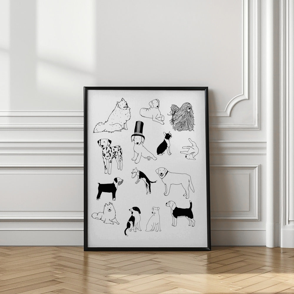 wall-art-print-canvas-poster-framed-Dogs , By Hanna Melin-2