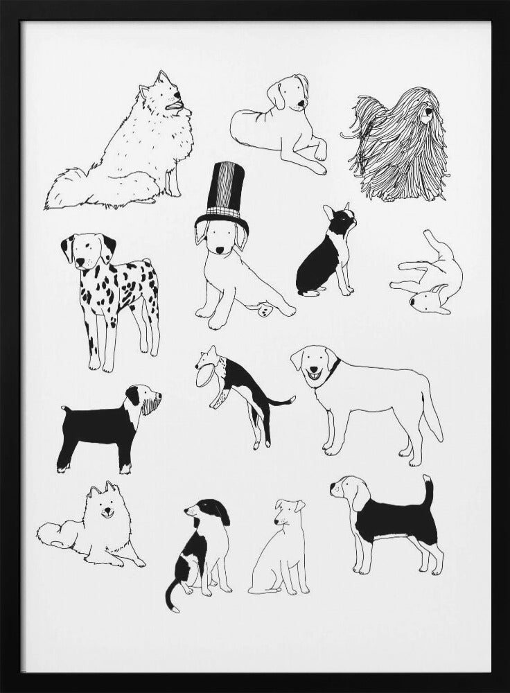 wall-art-print-canvas-poster-framed-Dogs , By Hanna Melin-3