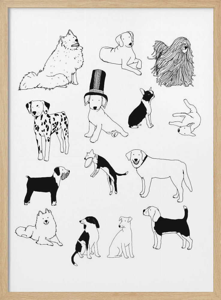 wall-art-print-canvas-poster-framed-Dogs , By Hanna Melin-4