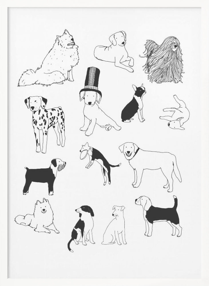 wall-art-print-canvas-poster-framed-Dogs , By Hanna Melin-5