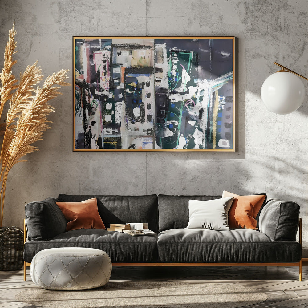 wall-art-print-canvas-poster-framed-Downtown , By Stefan Bammert-3