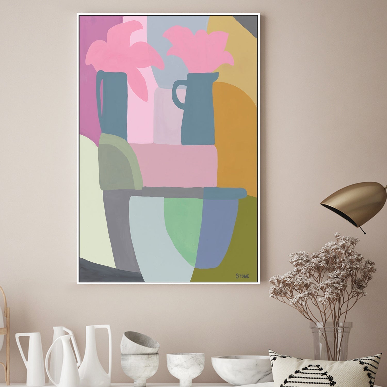 wall-art-print-canvas-poster-framed-Dreamy Contours, Style C , By Belinda Stone-GIOIA-WALL-ART