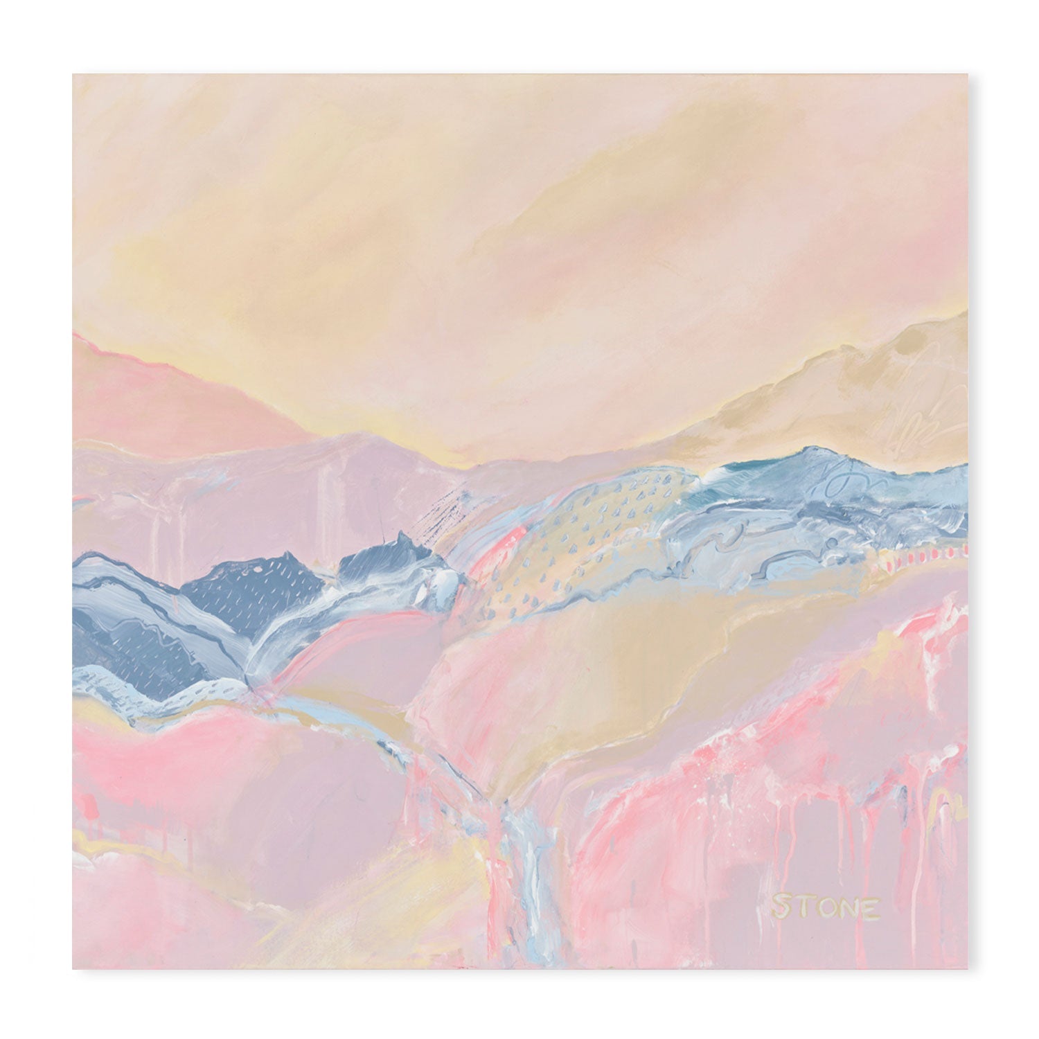 wall-art-print-canvas-poster-framed-Dreamy Pastel Hills , By Belinda Stone-GIOIA-WALL-ART