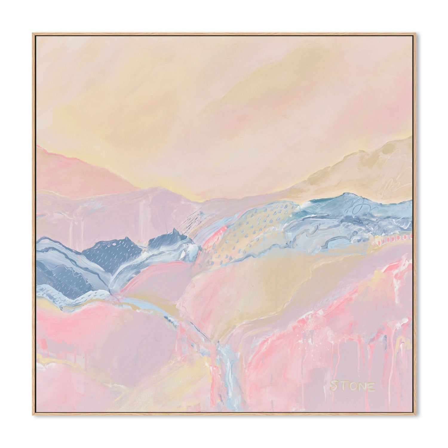 wall-art-print-canvas-poster-framed-Dreamy Pastel Hills , By Belinda Stone-GIOIA-WALL-ART