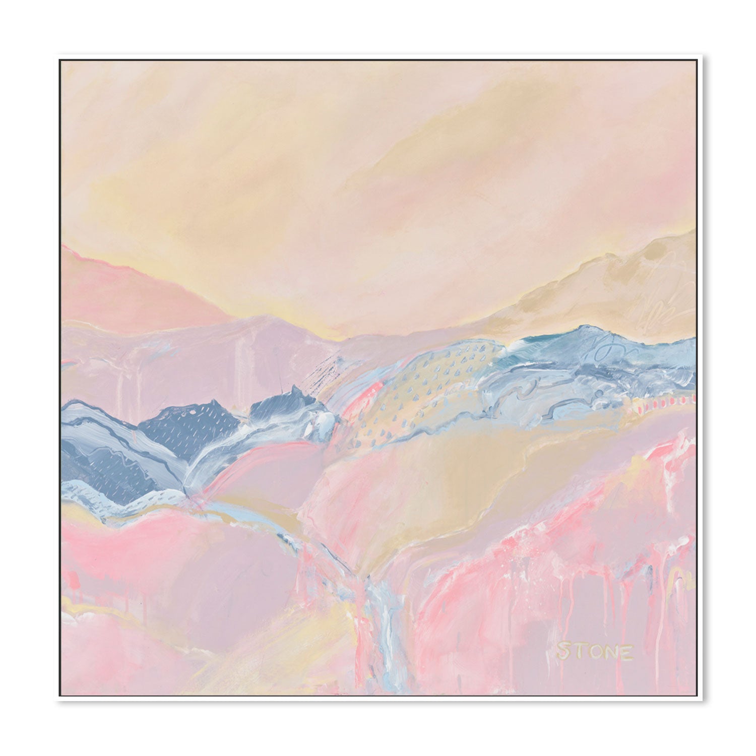 wall-art-print-canvas-poster-framed-Dreamy Pastel Hills , By Belinda Stone-GIOIA-WALL-ART