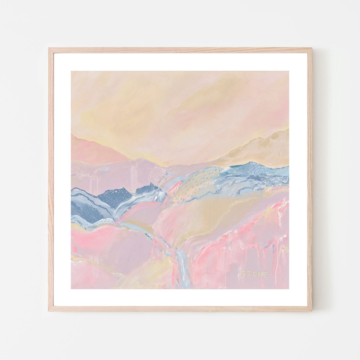 wall-art-print-canvas-poster-framed-Dreamy Pastel Hills , By Belinda Stone-GIOIA-WALL-ART