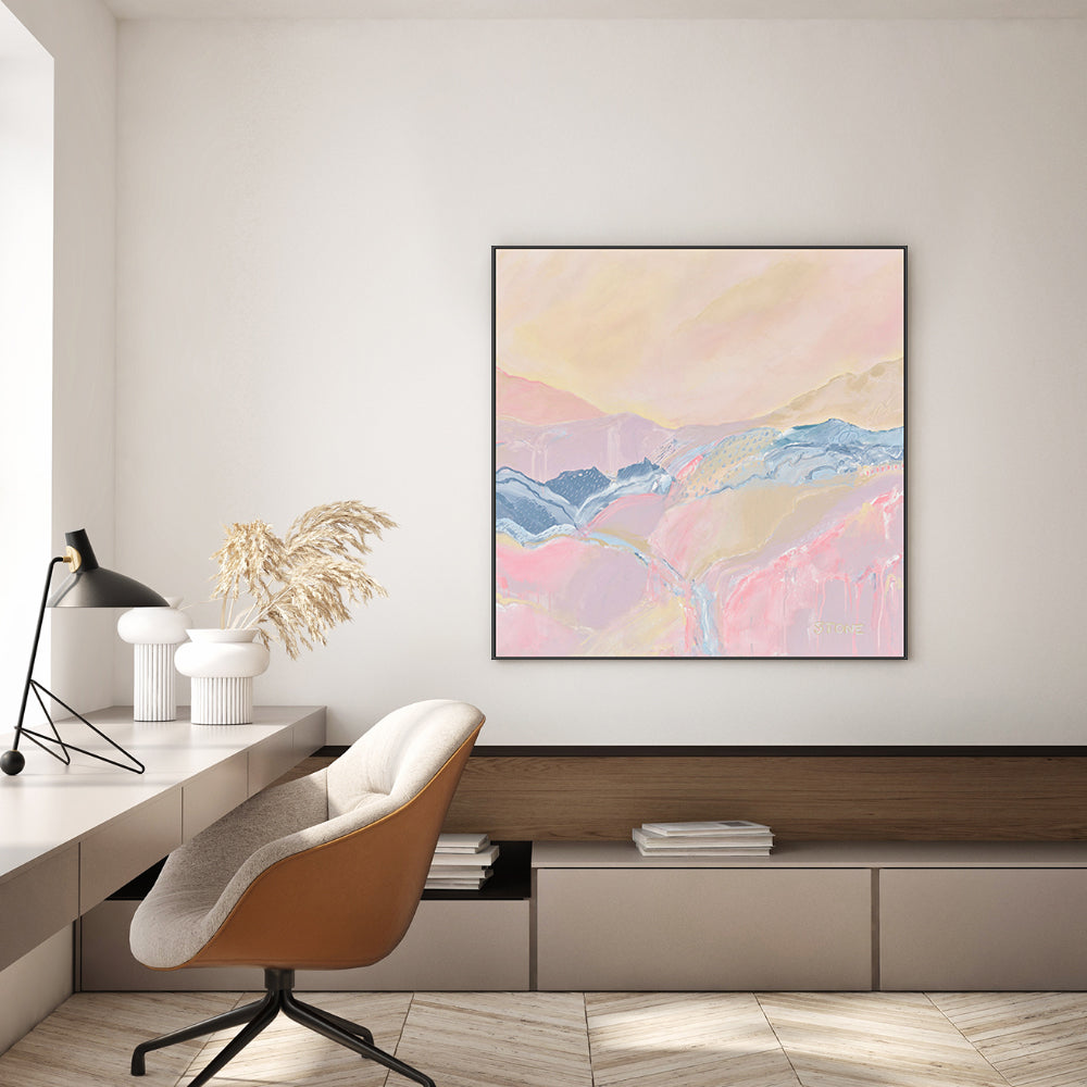 wall-art-print-canvas-poster-framed-Dreamy Pastel Hills , By Belinda Stone-GIOIA-WALL-ART