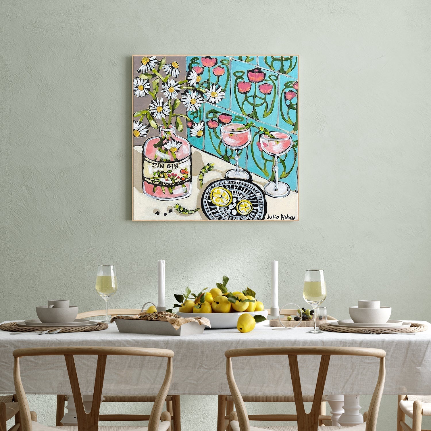 wall-art-print-canvas-poster-framed-Drinks and Daisies , By Julia Abbey-7