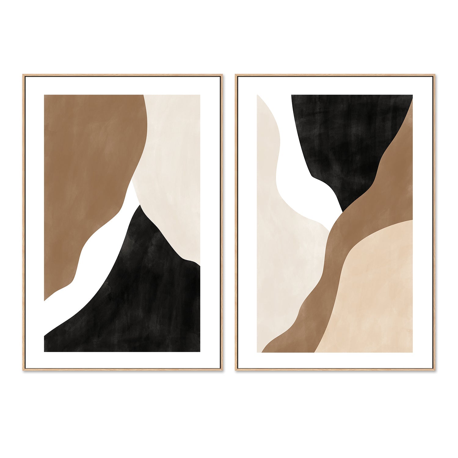 wall-art-print-canvas-poster-framed-Dune, Style A & B, Set Of 2 , By Elena Ristova-GIOIA-WALL-ART