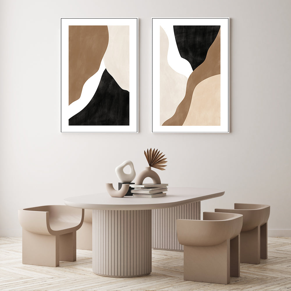 wall-art-print-canvas-poster-framed-Dune, Style A & B, Set Of 2 , By Elena Ristova-GIOIA-WALL-ART