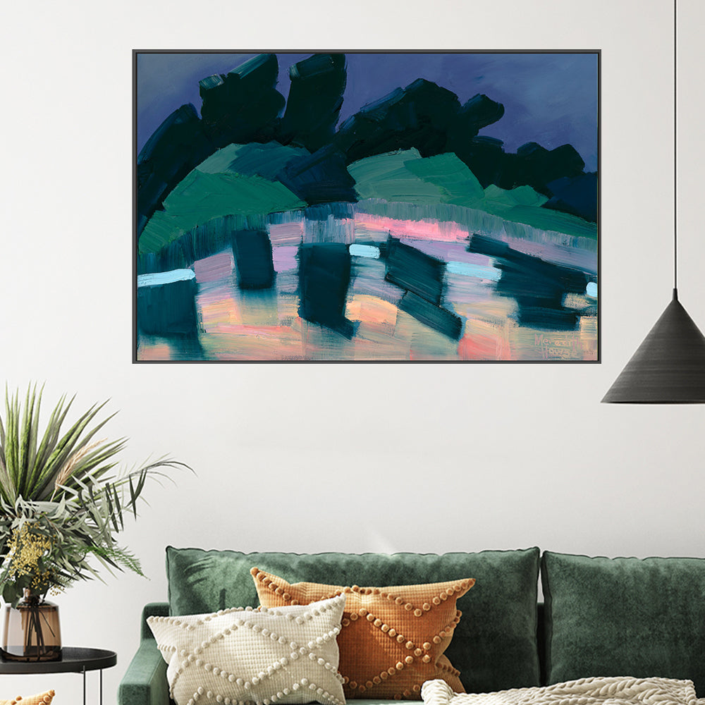 wall-art-print-canvas-poster-framed-Dusk at Crossing-by-Meredith Howse-Gioia Wall Art