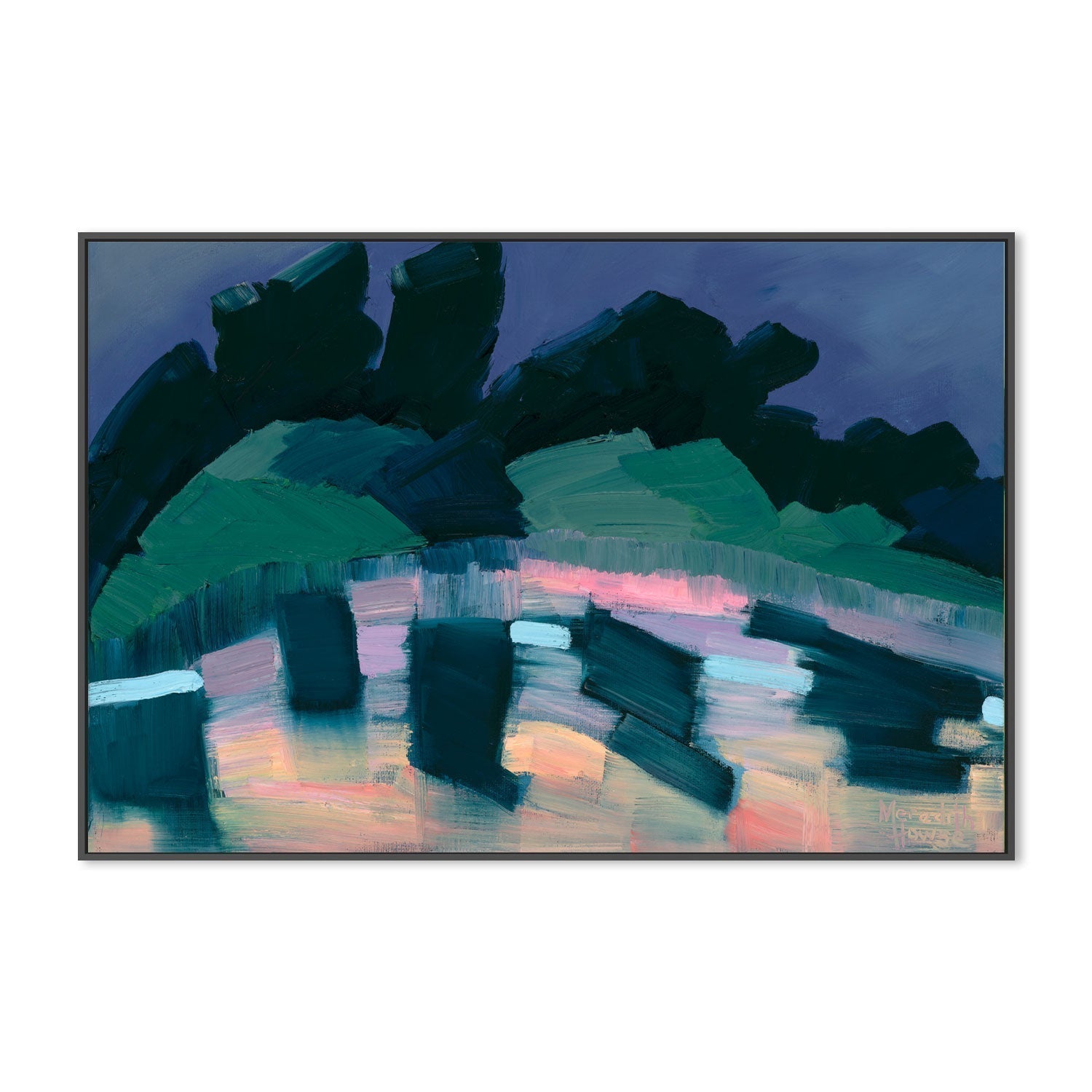 wall-art-print-canvas-poster-framed-Dusk at Crossing-by-Meredith Howse-Gioia Wall Art