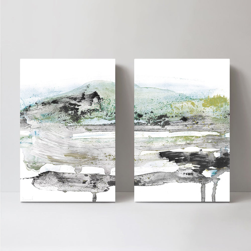 wall-art-print-canvas-poster-framed-Dusk Land, Set Of 2 , By Dan Hobday-by-Dan Hobday-Gioia Wall Art