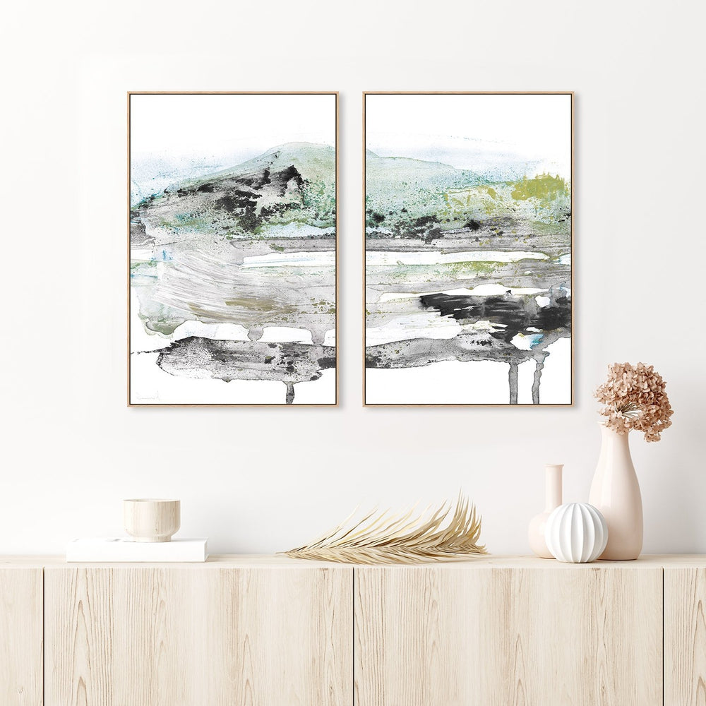 wall-art-print-canvas-poster-framed-Dusk Land, Set Of 2 , By Dan Hobday-by-Dan Hobday-Gioia Wall Art