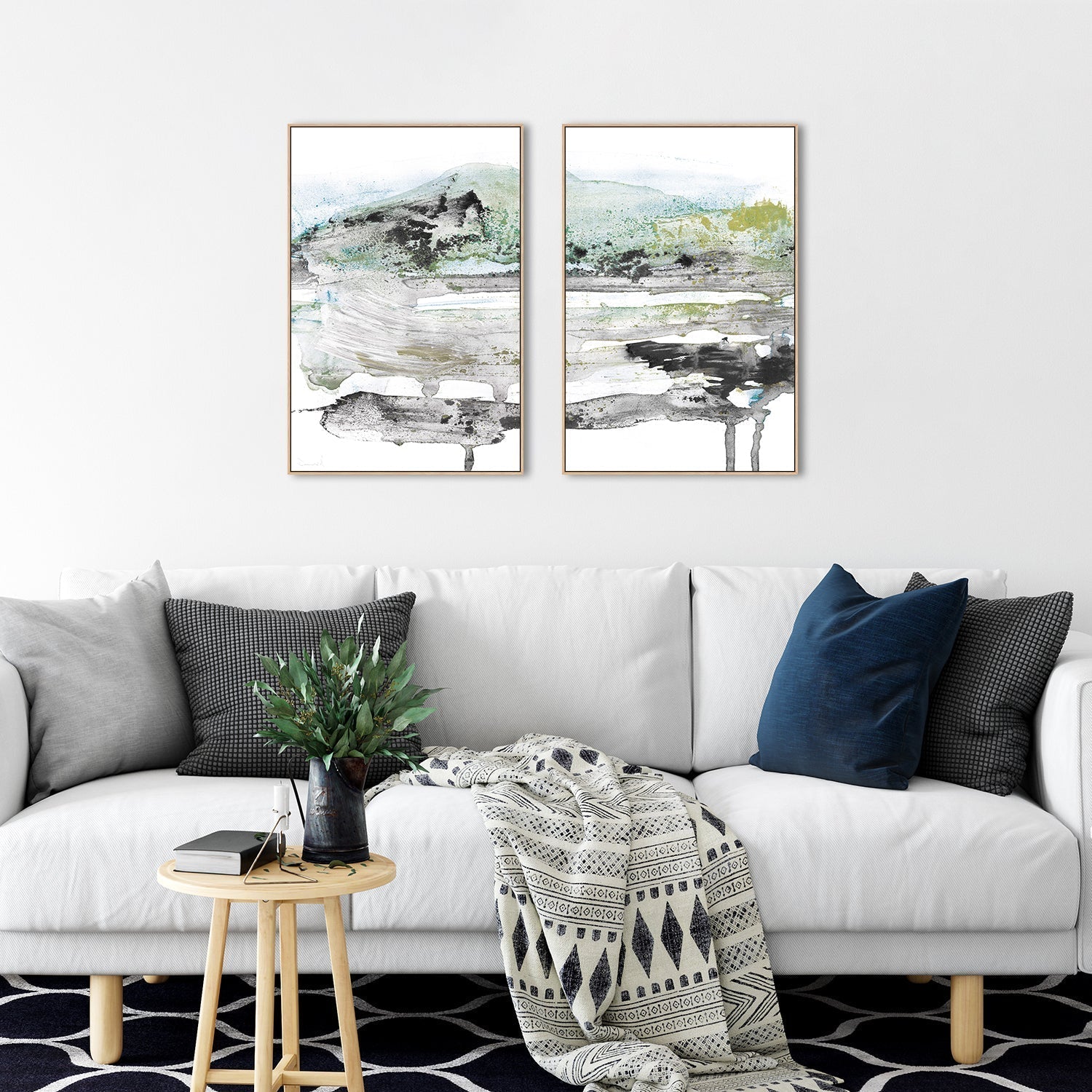 wall-art-print-canvas-poster-framed-Dusk Land, Set Of 2 , By Dan Hobday-by-Dan Hobday-Gioia Wall Art